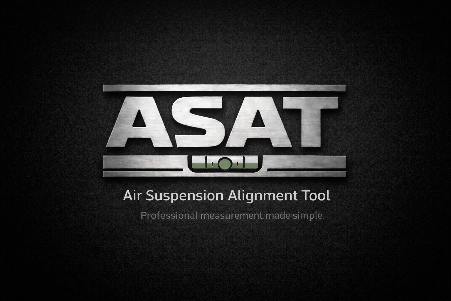 ASAT — Air Suspension Alignment Tool hero banner showing the ASAT logo with the tagline Professional Measurement Made Simple